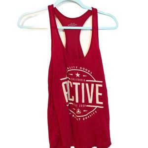Active Ride Shop Size Small Red Racerback Relaxed Fit Loose Fit Tank Top